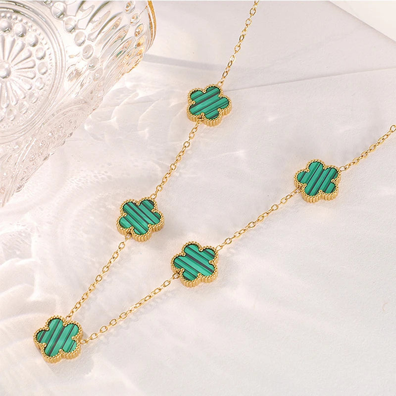 Collier trèfles or 18K