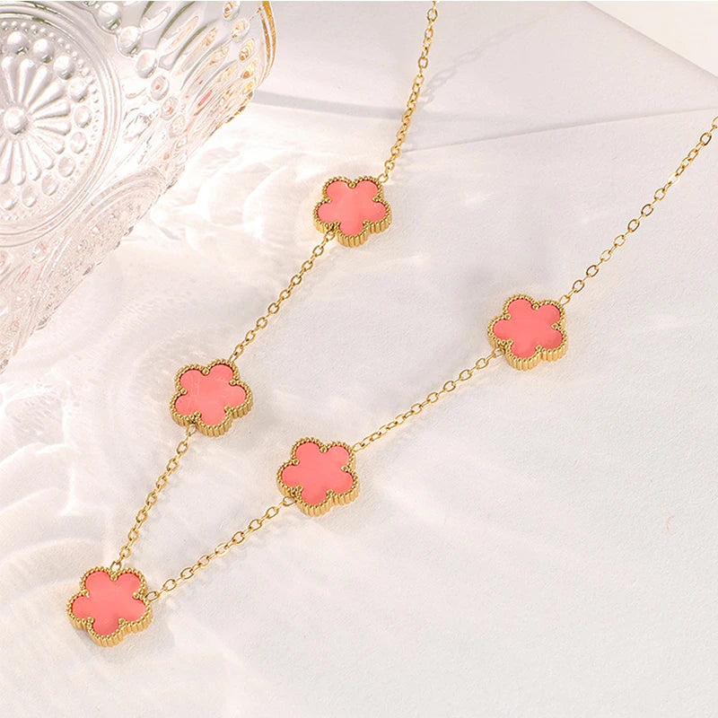 Collier trèfles or 18K