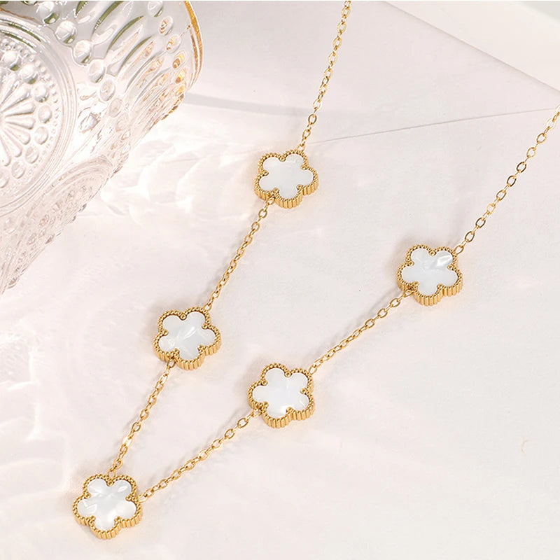 Collier trèfles or 18K