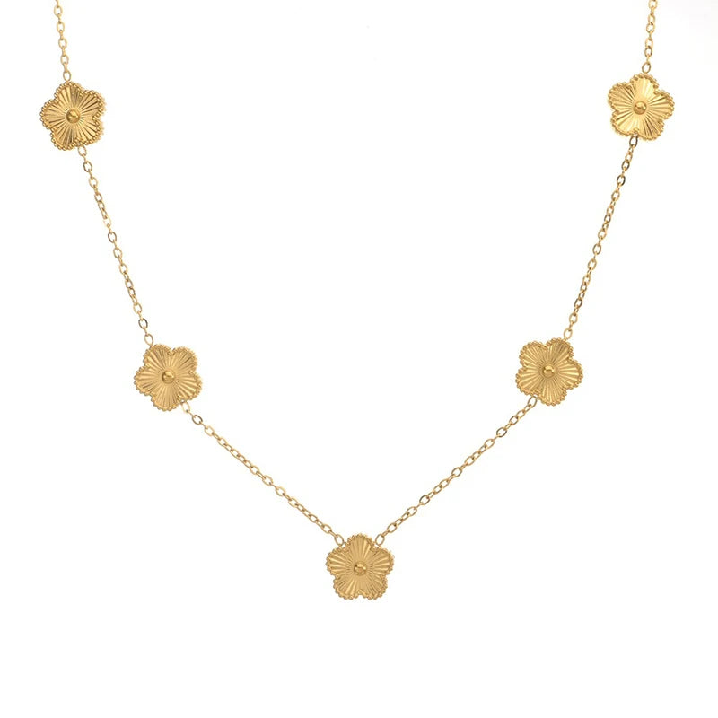 Collier trèfles or 18K