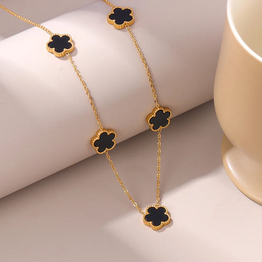 Collier trèfles or 18K