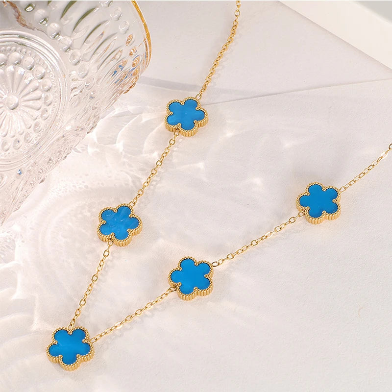 Collier trèfles or 18K
