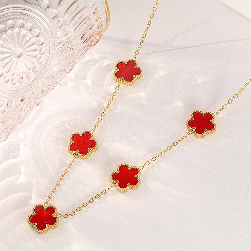 Collier trèfles or 18K
